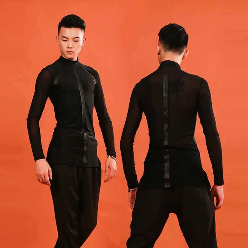 Male Black Latin Dance Competition Shirt Ballroom Dancing Tops Rumba Samba High Collar Long Sleeve Shirt Practice Wear DL5695
Male Black Latin Dance Competition Shirt Ballroom Dancing Tops Rumba Samba High Collar Long Sleeve Shirt Practice Wear DL5695