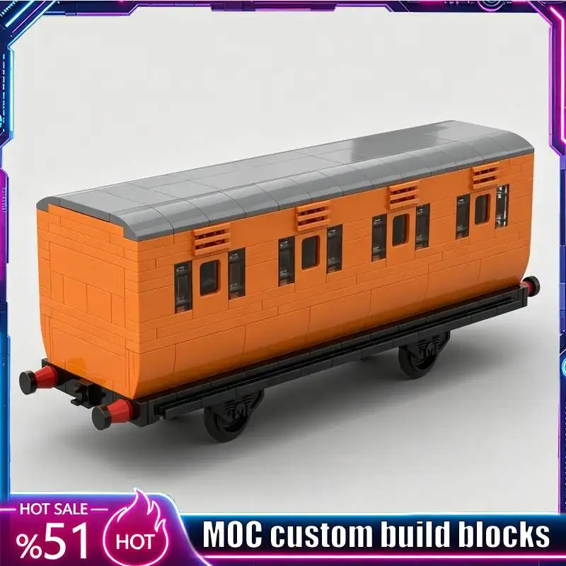 598PCS Vintage Train Coach MOC Railway Passenger Car Model Custom Puzzle Blocks DIY Creative Assembly Education Toy Gift Display
598PCS Vintage Train Coach MOC Railway Passenger Car Model Custom Puzzle Blocks DIY Creative Assembly Education Toy Gift Display