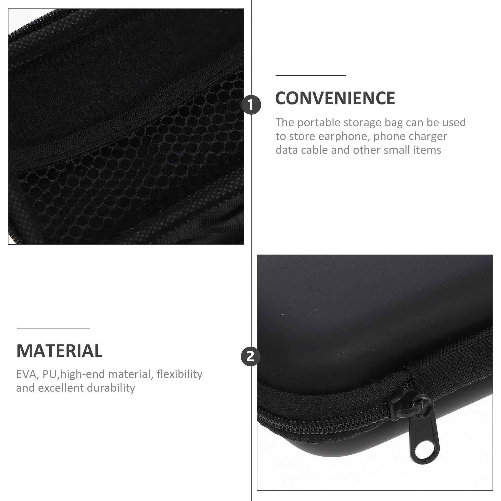 Data Cable Storage Bag Portable Organizer for Earphone Black Color Cord Case Tech Small Cell Line
Data Cable Storage Bag Portable Organizer for Earphone Black Color Cord Case Tech Small Cell Line