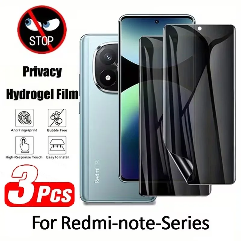 3Pcs Privacy Hydrogel Film for Redmi Note 15 14 Pro Note 12S 11S 10S Note12 ProPlus Screen Protector Without Fingerprint Ulock
3Pcs Privacy Hydrogel Film for Redmi Note 15 14 Pro Note 12S 11S 10S Note12 ProPlus Screen Protector Without Fingerprint Ulock