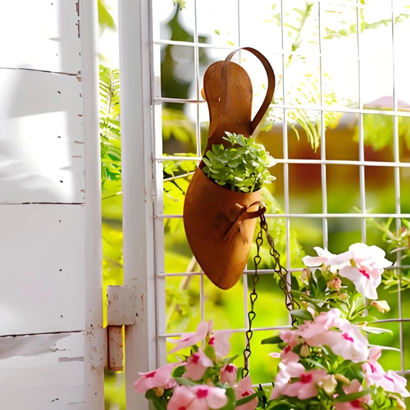 Rural High Heel Flower Basket For Outdoor Garden Decors Iron Decorative Outdoor Flower Pot
Rural High Heel Flower Basket For Outdoor Garden Decors Iron Decorative Outdoor Flower Pot