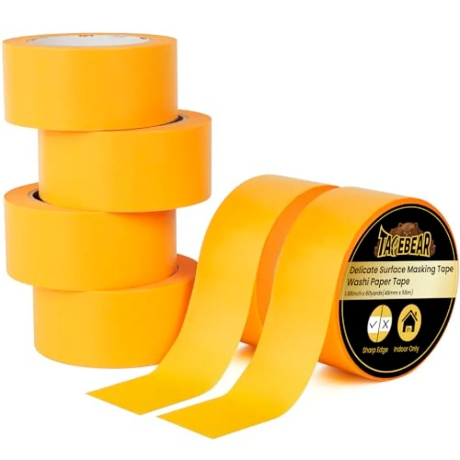 Delicate Surface Advanced Masking Tape, Orange Washi Tape Indoor Painters Tape Decorating with No Paint Bleed, Sharp Lines, Sur
Delicate Surface Advanced Masking Tape, Orange Washi Tape Indoor Painters Tape Decorating with No Paint Bleed, Sharp Lines, Sur