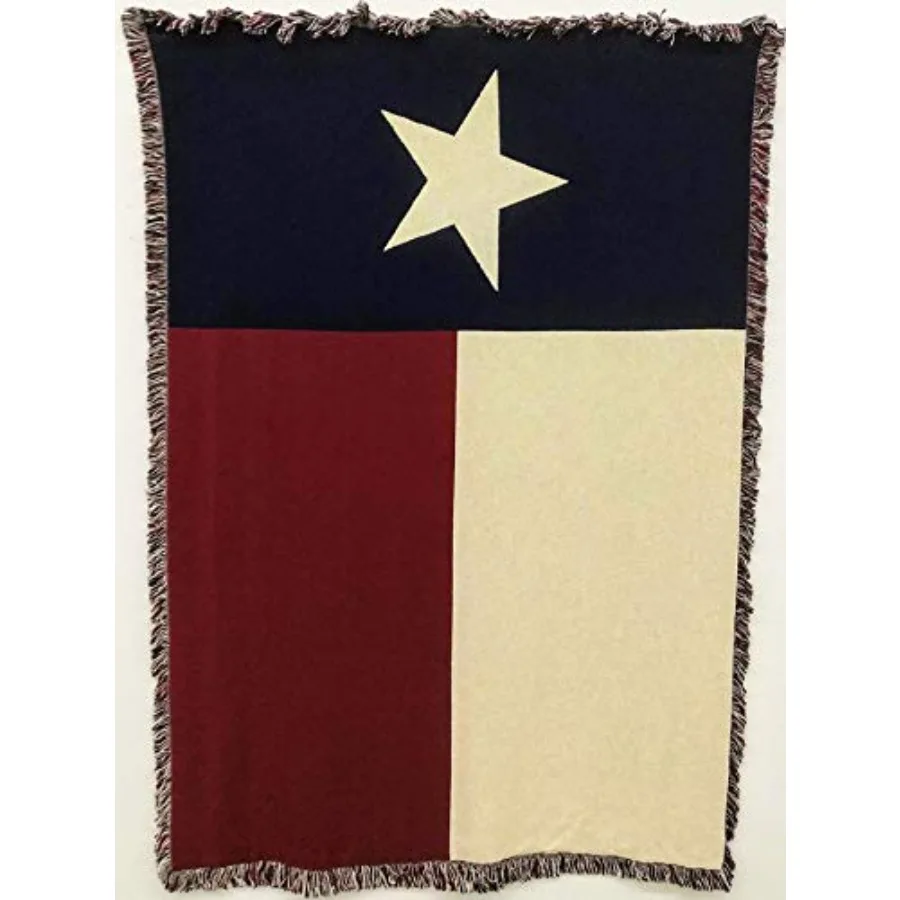 Texas State Flag Blanket - Gift Soft Tapestry Throw Woven from Cotton - Made in The USA 69x48
Texas State Flag Blanket - Gift Soft Tapestry Throw Woven from Cotton - Made in The USA 69x48
