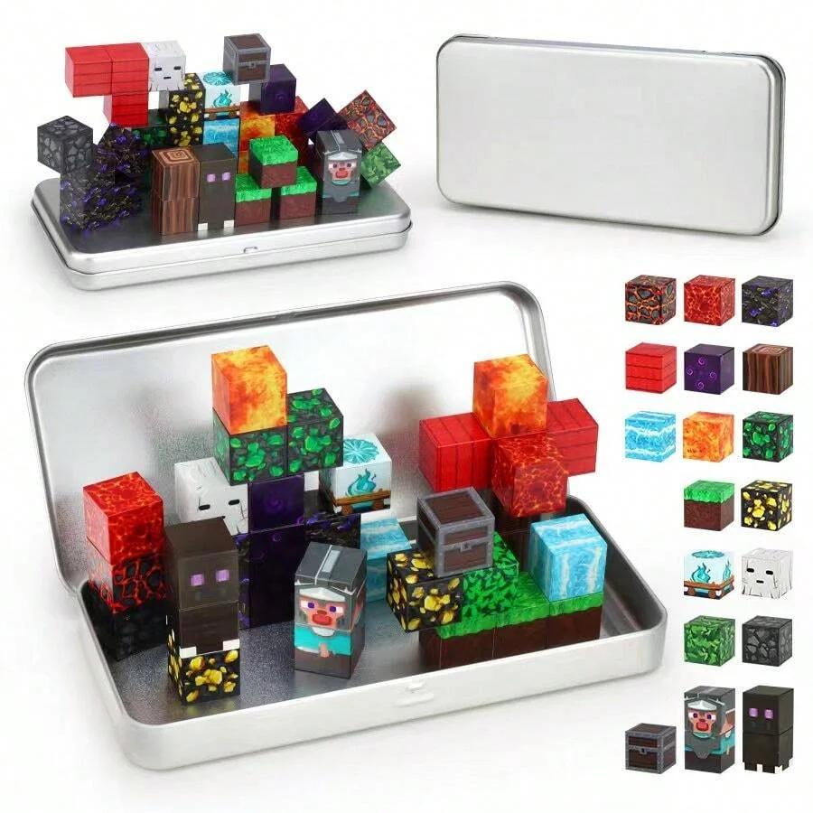 Magnetic Building Block Bricks Toy Mine Stacking World Creative Cube Model Iron box Set STEM Educational Kids Boy Girls Gifts
Magnetic Building Block Bricks Toy Mine Stacking World Creative Cube Model Iron box Set STEM Educational Kids Boy Girls Gifts