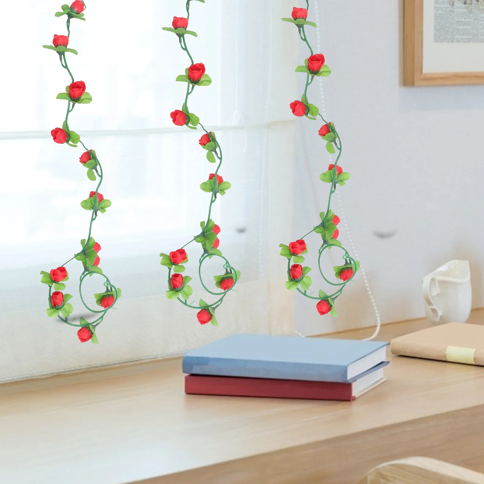 6pcs Artificial Rose Stylish Flower Vine Disassembled Decoration Wall Window Tree Shelf Fake Blossoms Silk Vines Home
6pcs Artificial Rose Stylish Flower Vine Disassembled Decoration Wall Window Tree Shelf Fake Blossoms Silk Vines Home