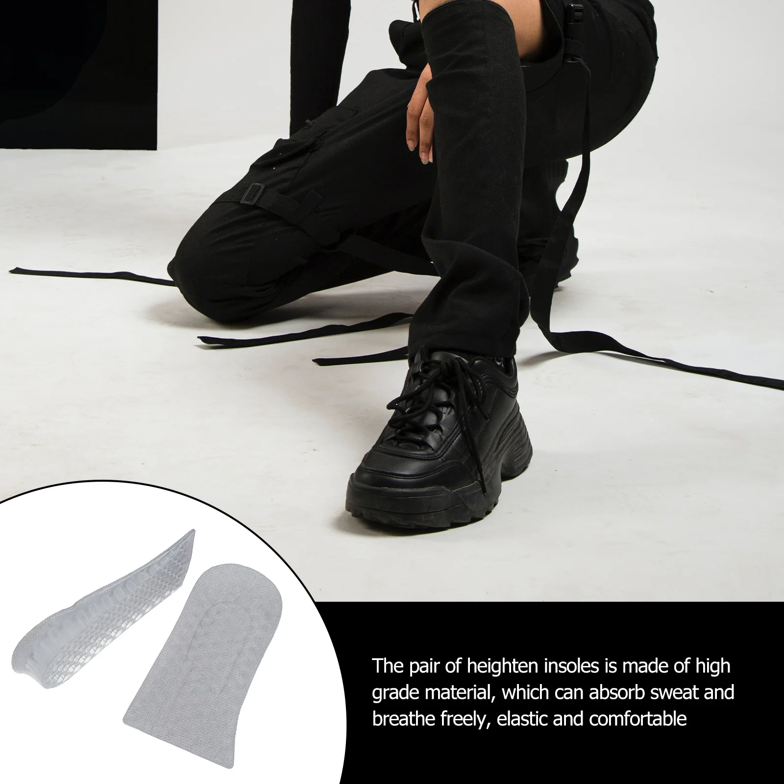 Heightening Insoles Invisible Heel Lift for Shoes Comfortable Lightweight Breathable Shock Absorption Fit All Footwear
Heightening Insoles Invisible Heel Lift for Shoes Comfortable Lightweight Breathable Shock Absorption Fit All Footwear