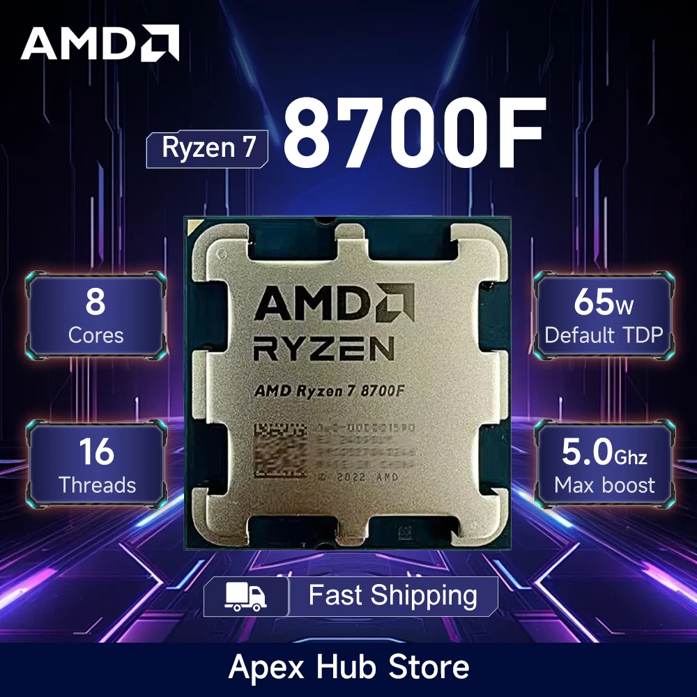 AMD Ryzen 7 8700F 4.1GHz 8-Core 16-Thread 4NM L3=16M R7 8700F Processor 65W DDR5 Socket AM5 New Without Fan
AMD Ryzen 7 8700F 4.1GHz 8-Core 16-Thread 4NM L3=16M R7 8700F Processor 65W DDR5 Socket AM5 New Without Fan