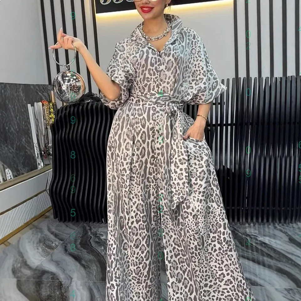 Women's Leopard Print Loose Jumpsuit Summer Overall Playsuit Casual Wide Leg Pants
Women's Leopard Print Loose Jumpsuit Summer Overall Playsuit Casual Wide Leg Pants