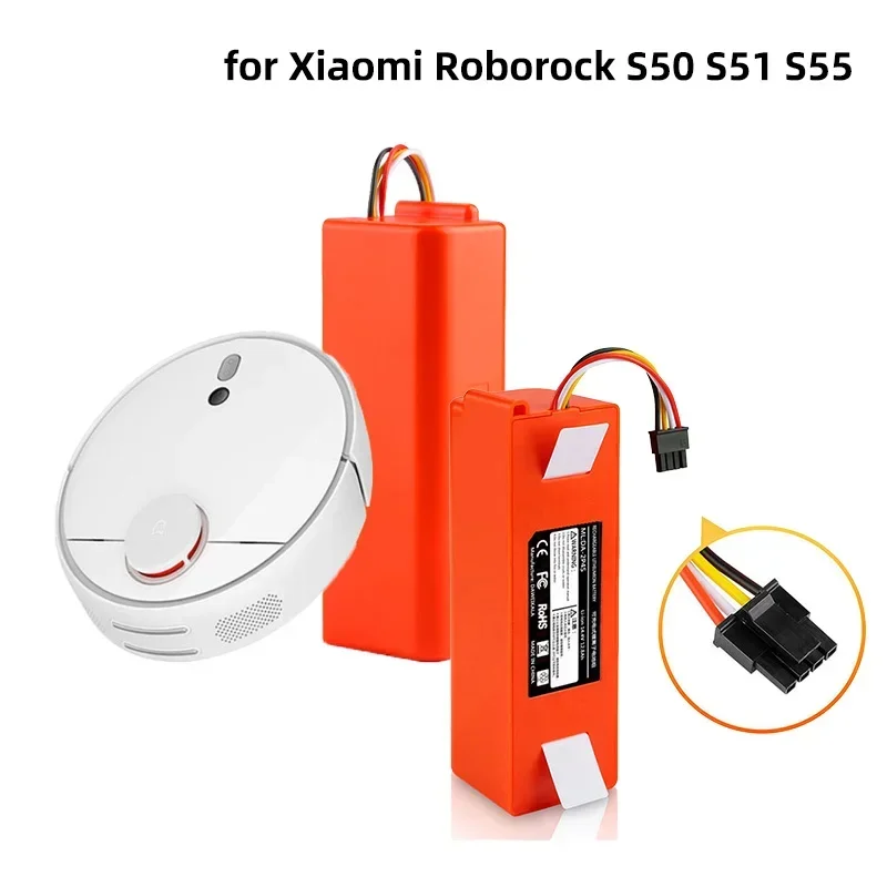 Robotic Vacuum Cleaner Battery for Xiaomi 1S and Roborock S50 T60 14.4V 5200mAh Replacement for S51 S55 S5 Max C10 E20 E35 Parts
Robotic Vacuum Cleaner Battery for Xiaomi 1S and Roborock S50 T60 14.4V 5200mAh Replacement for S51 S55 S5 Max C10 E20 E35 Parts