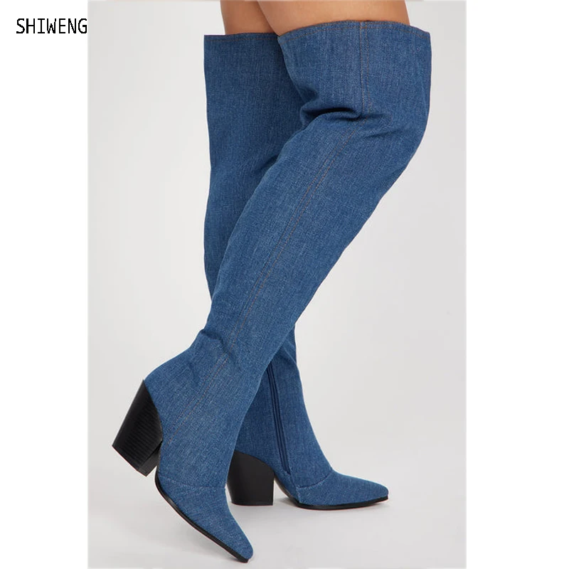 2024 Fashion Wedge Shoes for Woman Pointed Toe High Heel Women's Jeans Boots Knee High Boots Women Large Size 44
2024 Fashion Wedge Shoes for Woman Pointed Toe High Heel Women's Jeans Boots Knee High Boots Women Large Size 44