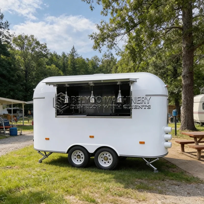 Belyoo Food Truck Trailer Fully Equipped Mobile Kitchen Stainless Steel Food Truck Pizza Oven BBQ Smoker Vendor for Sale
Belyoo Food Truck Trailer Fully Equipped Mobile Kitchen Stainless Steel Food Truck Pizza Oven BBQ Smoker Vendor for Sale