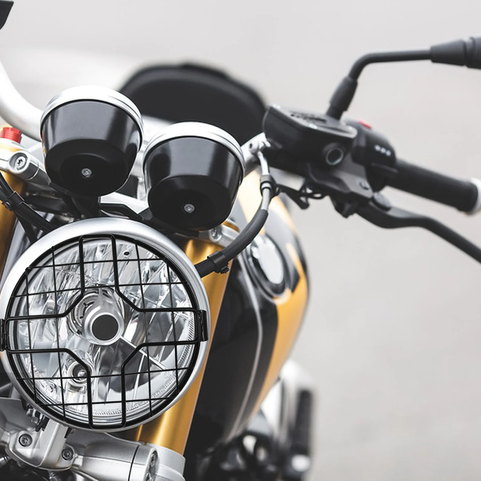 Headlight Cover Metal Mesh Guard Vintage Style Motorcycle Grille Protector Durable Material Easy Installation Compatible Models
Headlight Cover Metal Mesh Guard Vintage Style Motorcycle Grille Protector Durable Material Easy Installation Compatible Models