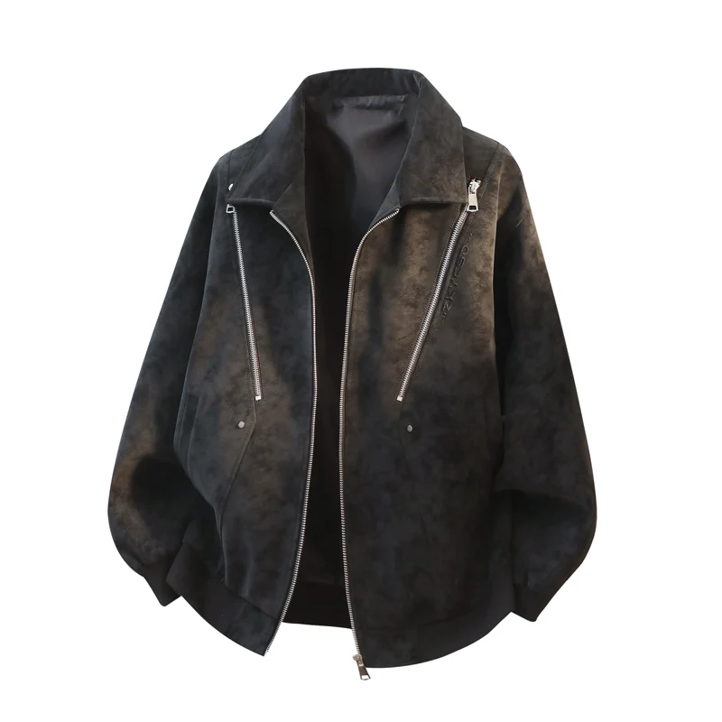 Мужская кожаная куртка в американском ретро-стиле с длинными рукавами на молнии, молодежная модная зимняя верхняя одежда, повседневная, свободного кроя, полностью эстетичная
Мужская кожаная куртка в американском ретро-стиле с длинными рукавами на молнии, молодежная модная зимняя верхняя одежда, повседневная, свободного кроя, полностью эстетичная