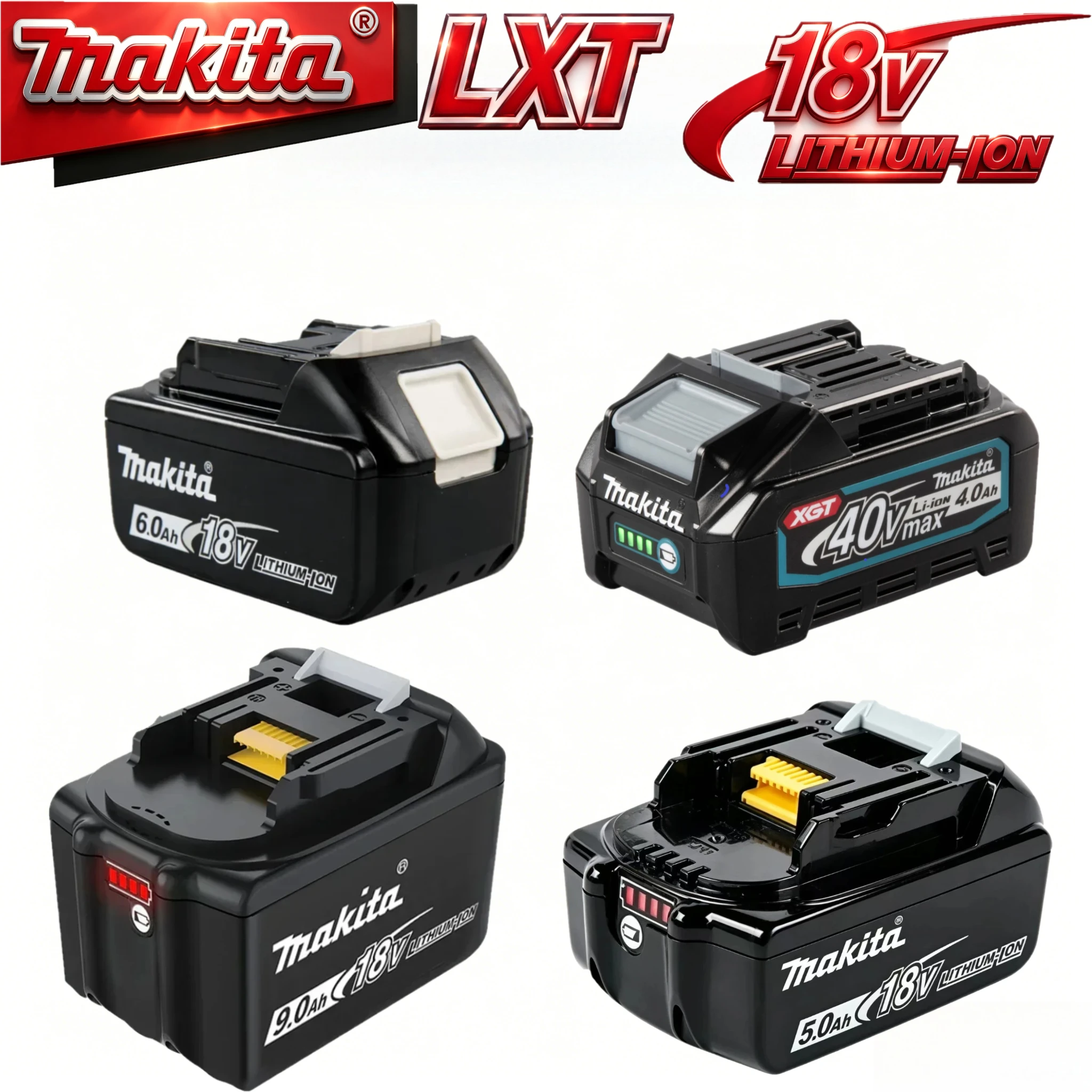 Makita BL1850 18V LXT Battery 6.0Ah Replacement for Makita 18V Battery Pack BL1830B BL1840B BL1850B BL1860B Fast Charging
Makita BL1850 18V LXT Battery 6.0Ah Replacement for Makita 18V Battery Pack BL1830B BL1840B BL1850B BL1860B Fast Charging