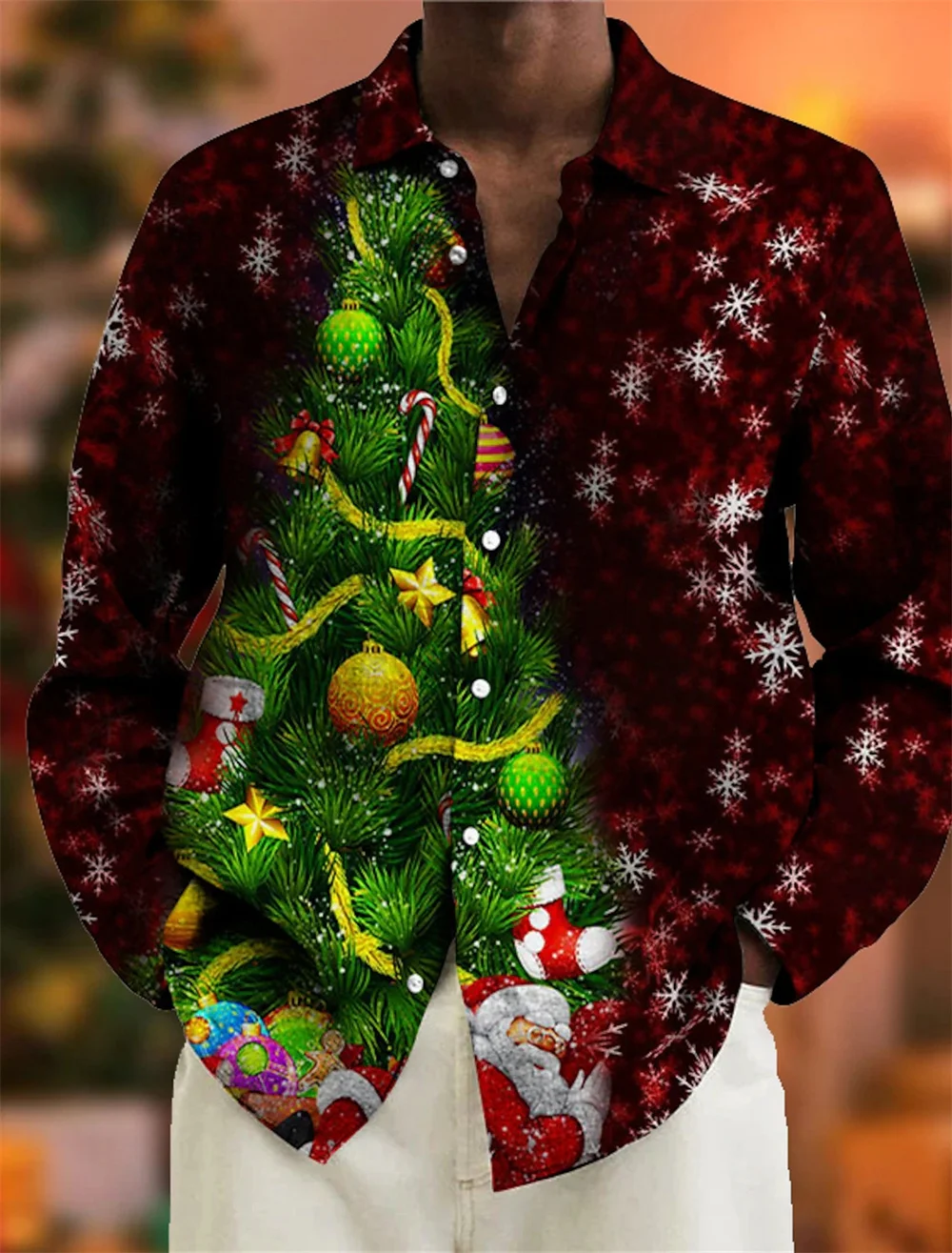 New Christmas Tree Printed Men's Shirt Fashionable Christmas Dress up Style High end Shirt Loose and Comfortable Long Sleeve For
New Christmas Tree Printed Men's Shirt Fashionable Christmas Dress up Style High end Shirt Loose and Comfortable Long Sleeve For