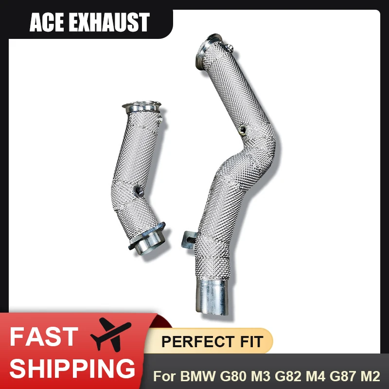 ACE for BMW M3 G80 M4 G82 M2 G87 S58 3.0T Exhaust Downpipe High Flow SUS304 Stainless Steel High Performance Exhaust Pipe
ACE for BMW M3 G80 M4 G82 M2 G87 S58 3.0T Exhaust Downpipe High Flow SUS304 Stainless Steel High Performance Exhaust Pipe