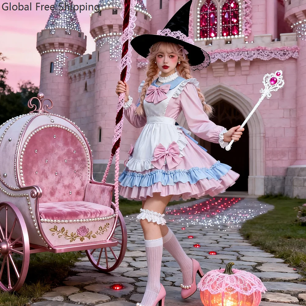 Cute Pink Lolita Maid Costume Anime Theme Cafe Work Clothes Festival Role Play Waitress Dress Bow Tie Petticoat Lolita Babydoll
Cute Pink Lolita Maid Costume Anime Theme Cafe Work Clothes Festival Role Play Waitress Dress Bow Tie Petticoat Lolita Babydoll