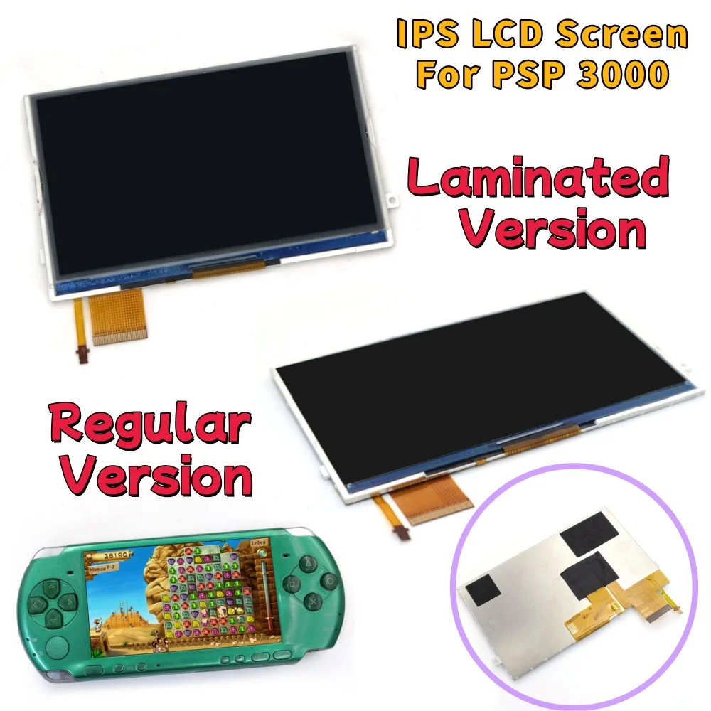 For PSP 3000 Laminated IPS LCD Screen Backlight Screen LCD Display High Brightness No Solder Need For PSP 3000 Easy to Install
For PSP 3000 Laminated IPS LCD Screen Backlight Screen LCD Display High Brightness No Solder Need For PSP 3000 Easy to Install