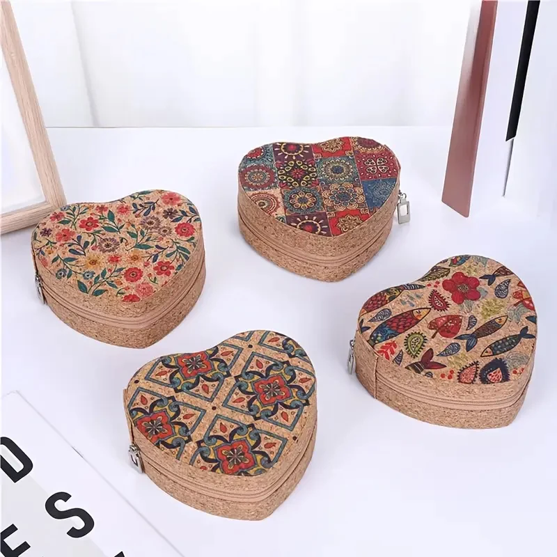 4pcs Vintage Printed Heart-shaped Mini Jewelry Box for Women and Girls, Portable Travel Jewelry Storage Box
4pcs Vintage Printed Heart-shaped Mini Jewelry Box for Women and Girls, Portable Travel Jewelry Storage Box