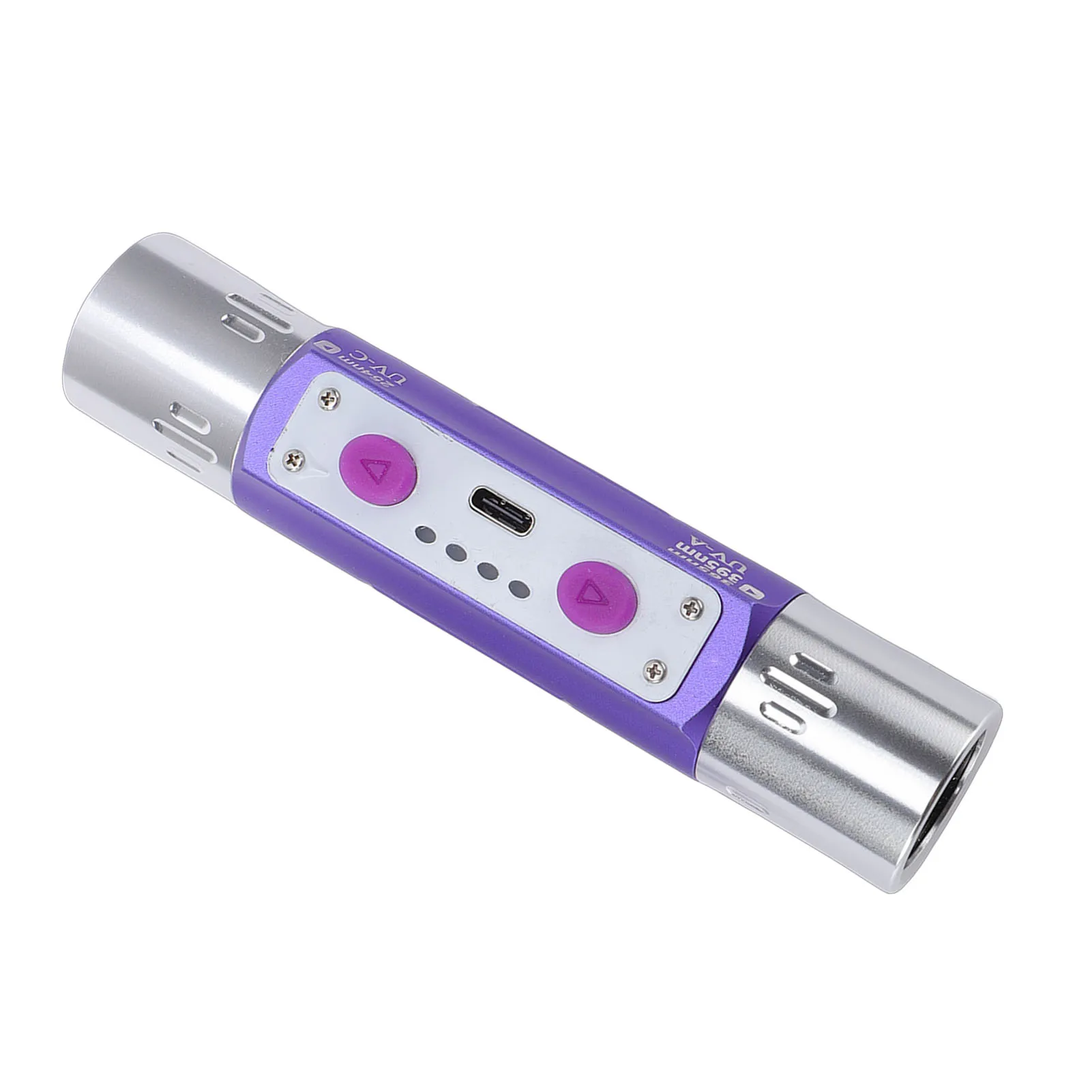 Violet Light Flashlight Multifunction Double Headed Purple Light Flashlight Detector for Jewelry Ink Currency Fluorescent Agent
Violet Light Flashlight Multifunction Double Headed Purple Light Flashlight Detector for Jewelry Ink Currency Fluorescent Agent
