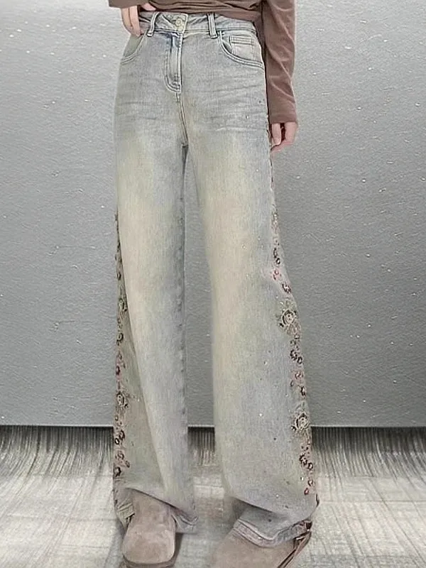 Spring 2026 High Waist Straight Leg Embroidered Rhinestone Jeans Loose Wide Leg Pants Casual Sle High Waist Wide Leg Jeans
Spring 2026 High Waist Straight Leg Embroidered Rhinestone Jeans Loose Wide Leg Pants Casual Sle High Waist Wide Leg Jeans