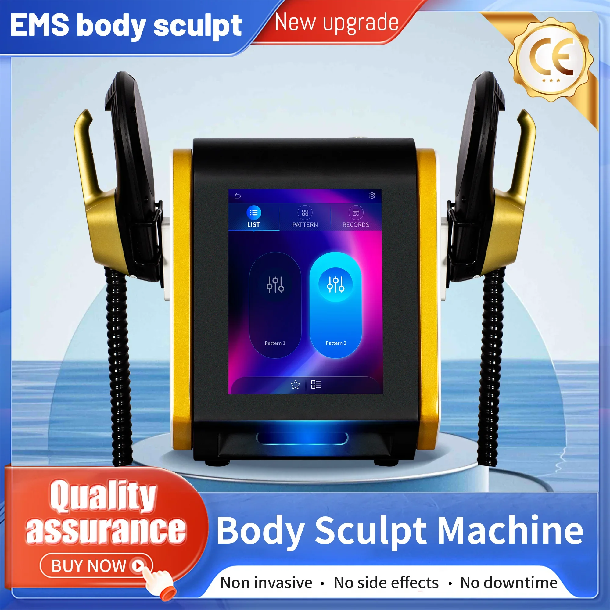 Professional EMS Body Sculpt Machine RF Electromagnetic Slimming Stimulator with 2 Handles for Fat Burning
Professional EMS Body Sculpt Machine RF Electromagnetic Slimming Stimulator with 2 Handles for Fat Burning