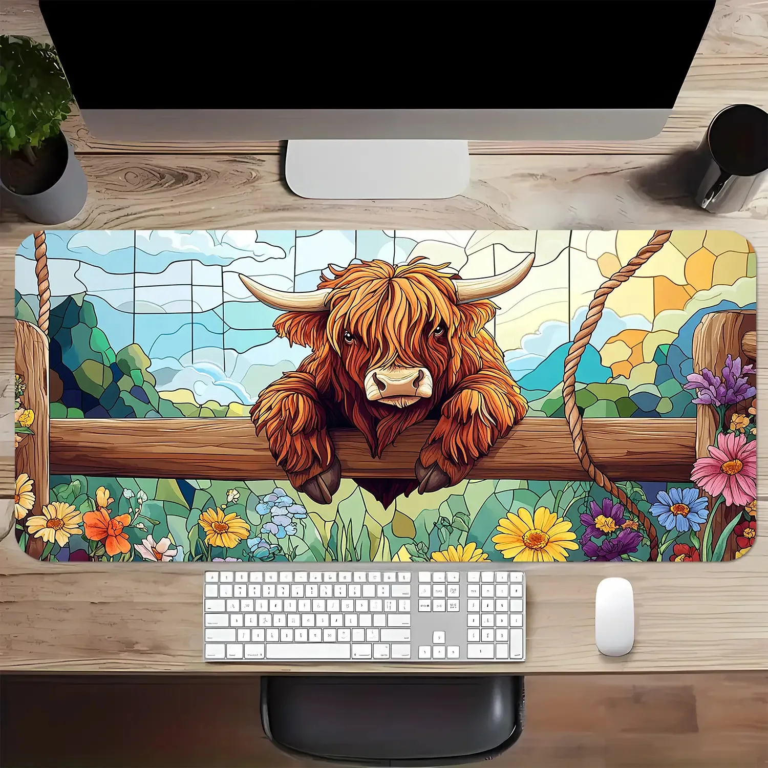 The super large highland bull gaming mouse pad with anti-slip rubber base is durable and suitable for both home and office use
The super large highland bull gaming mouse pad with anti-slip rubber base is durable and suitable for both home and office use