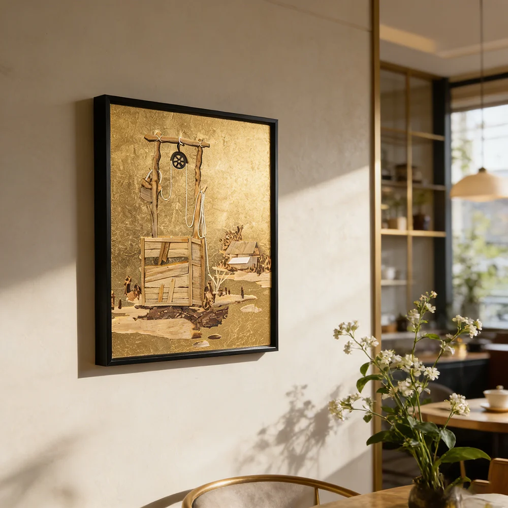 3D Retro Chinese Style Well Wood Carving Wall Art, Gold Foil Base, Black Aluminum Frame, Handmade Craft Decor for Home, Office,
3D Retro Chinese Style Well Wood Carving Wall Art, Gold Foil Base, Black Aluminum Frame, Handmade Craft Decor for Home, Office,