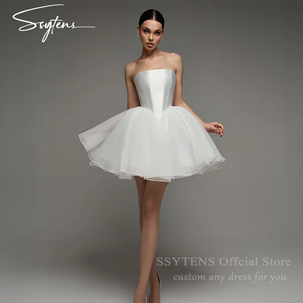 SSYTENS Sexy Mini Wedding Dress Strapless Women Sleeveless Short Bridal Gown Corset Back Above-Knee Vestidos De Noiva Customized
SSYTENS Sexy Mini Wedding Dress Strapless Women Sleeveless Short Bridal Gown Corset Back Above-Knee Vestidos De Noiva Customized