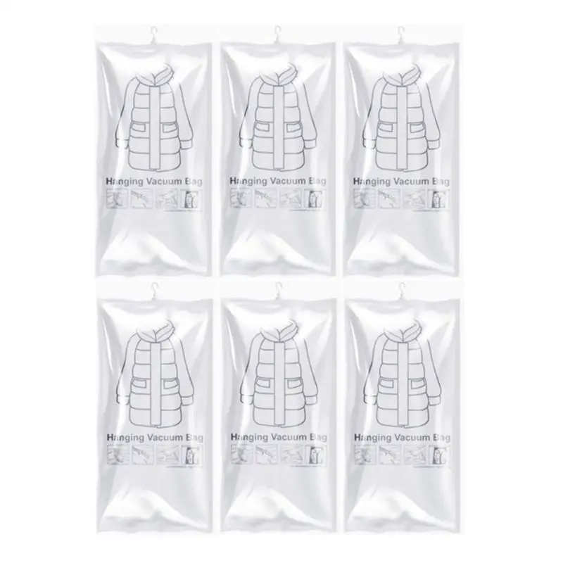 Вакуумные пакеты для хранения одежды ABHZ-6PCS с крючком для подвешивания, экономящие место
Вакуумные пакеты для хранения одежды ABHZ-6PCS с крючком для подвешивания, экономящие место