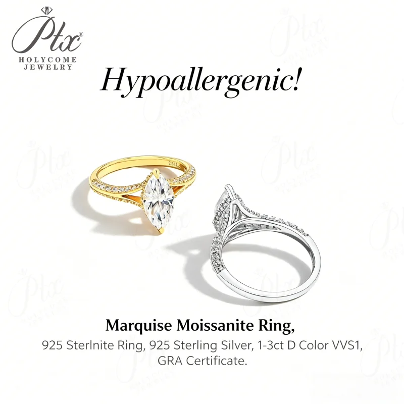 Moissanit Ring 925 Silver GRA Certified D Color Stone Exquisite Marquise Design Fine Jewelry Factory Direct Supply Ideal Gift
Moissanit Ring 925 Silver GRA Certified D Color Stone Exquisite Marquise Design Fine Jewelry Factory Direct Supply Ideal Gift