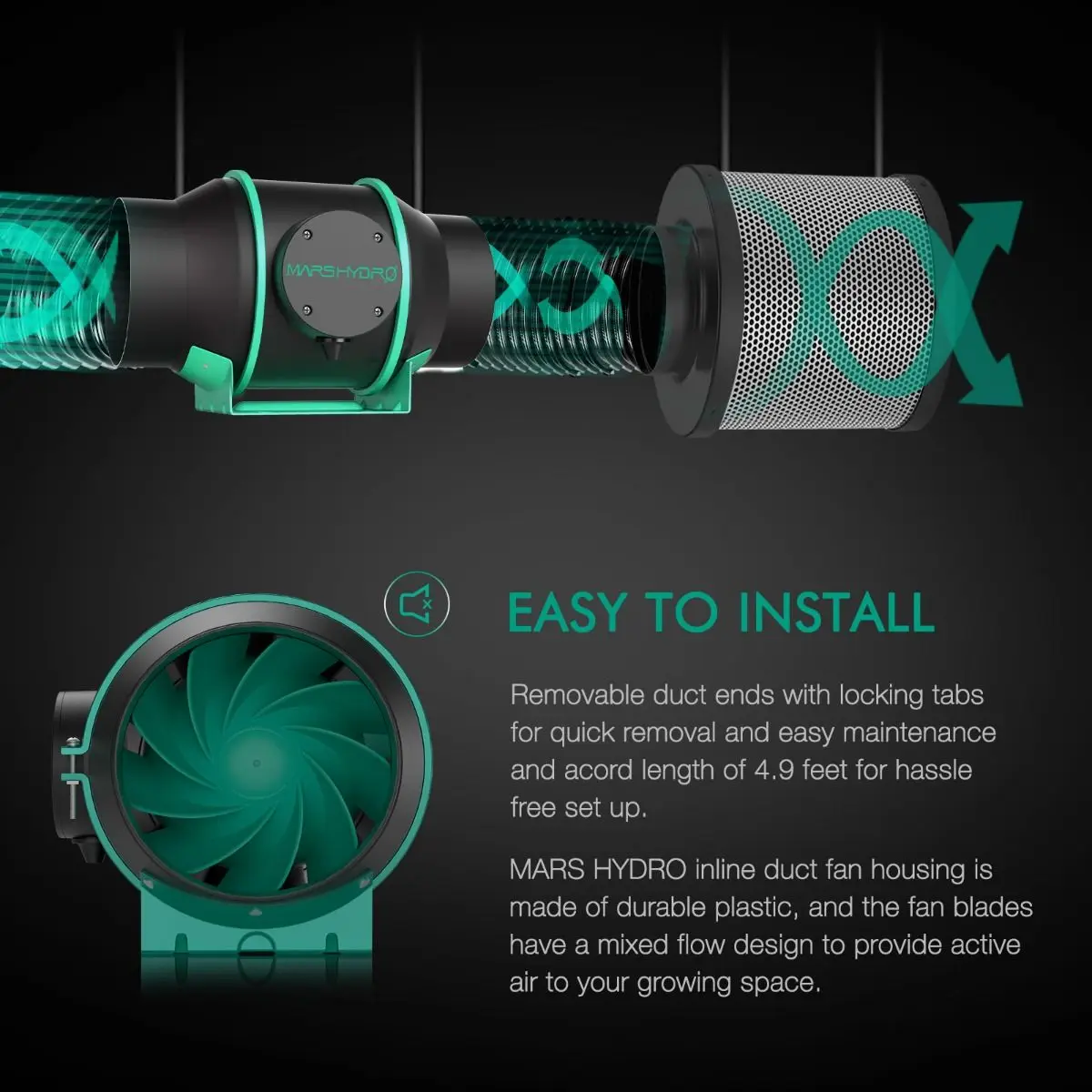 Mars Hydro IFresh 6-дюймовые комплекты вентиляторов Интеллектуальный линейный канальный вентилятор с комбинированным вентиляционным комплектом с угольным фильтром для палатки для выращивания
Mars Hydro IFresh 6-дюймовые комплекты вентиляторов Интеллектуальный линейный канальный вентилятор с комбинированным вентиляционным комплектом с угольным фильтром для палатки для выращивания