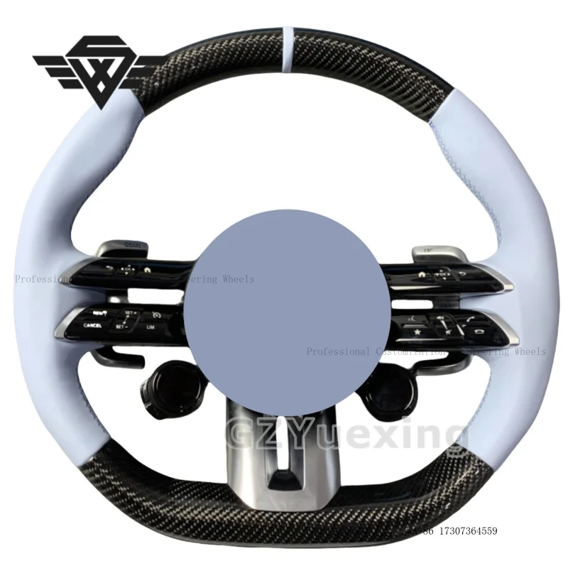 Customized Carbon Fiber and Blue Flat Leather Car Steering Wheel Suitable for Mercedes Benz AMG W223 W211 W222 W204 W205 809
Customized Carbon Fiber and Blue Flat Leather Car Steering Wheel Suitable for Mercedes Benz AMG W223 W211 W222 W204 W205 809