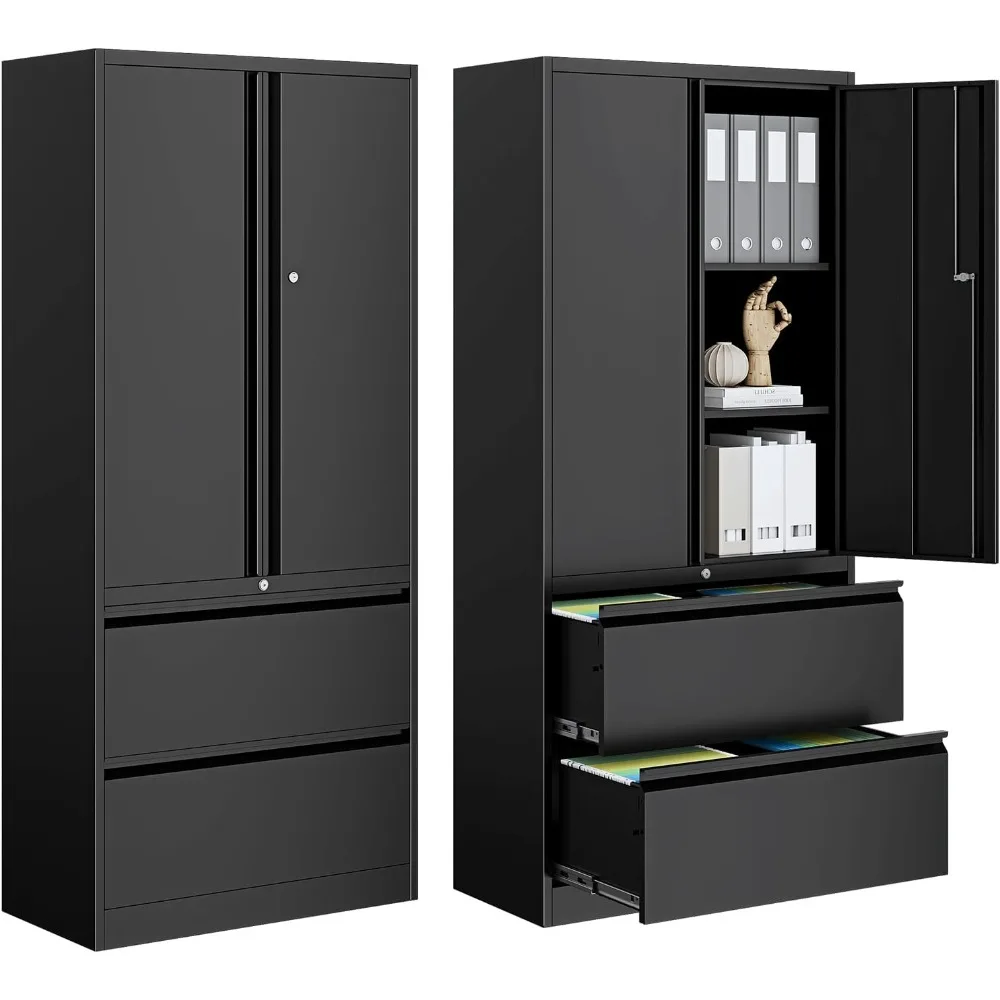 2-Drawer Metal File Cabinet, Locking File Cabinet with Storage Shelves, Legal/Letter/A4 Size Office File Cabinet
2-Drawer Metal File Cabinet, Locking File Cabinet with Storage Shelves, Legal/Letter/A4 Size Office File Cabinet