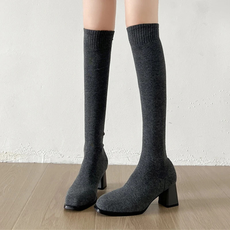 Женские высокие сапоги на высоком каблуке, модная вязаная обувь, дизайнерские женские зимние сапоги выше колена, новинка 2025 года, роскошные Mujer Botas
Женские высокие сапоги на высоком каблуке, модная вязаная обувь, дизайнерские женские зимние сапоги выше колена, новинка 2025 года, роскошные Mujer Botas