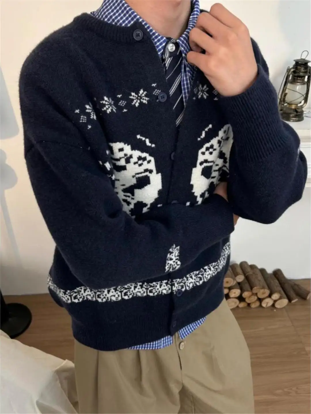 Loose Casual Knitted Cardigan Sweater Coat for Men And Women Vintage Sle Autumn Winter Leisure Faion Couple's Knitwear
Loose Casual Knitted Cardigan Sweater Coat for Men And Women Vintage Sle Autumn Winter Leisure Faion Couple's Knitwear