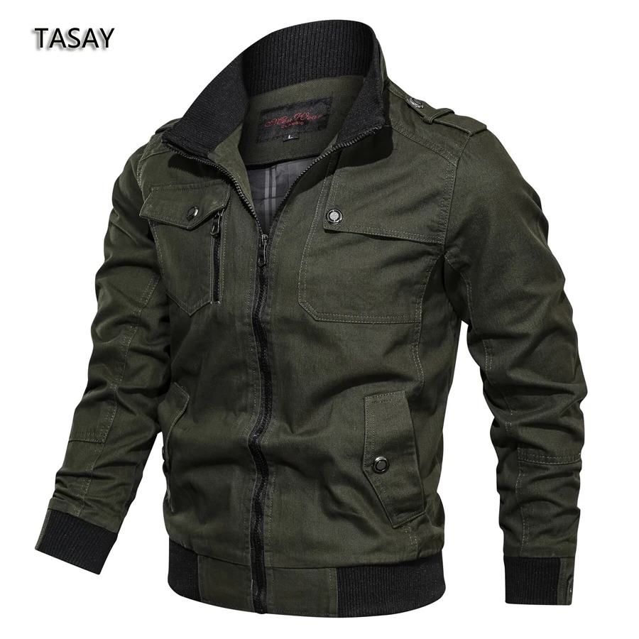 Jacket Men Cotton Spring Autumn Jackets Casual Male Windbreaker Zipper Coat Stand Collar Baseball Outwear for Men Military Style
Jacket Men Cotton Spring Autumn Jackets Casual Male Windbreaker Zipper Coat Stand Collar Baseball Outwear for Men Military Style