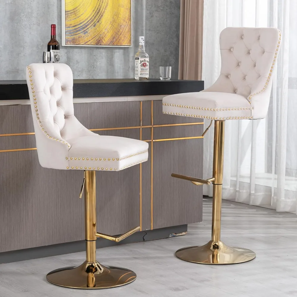 Modern Swivel Bar Stools Set of 4, Velvet Counter Height Bar Stools for Kitchen Island, Adjustable Bar Chairs Barstools
Modern Swivel Bar Stools Set of 4, Velvet Counter Height Bar Stools for Kitchen Island, Adjustable Bar Chairs Barstools
