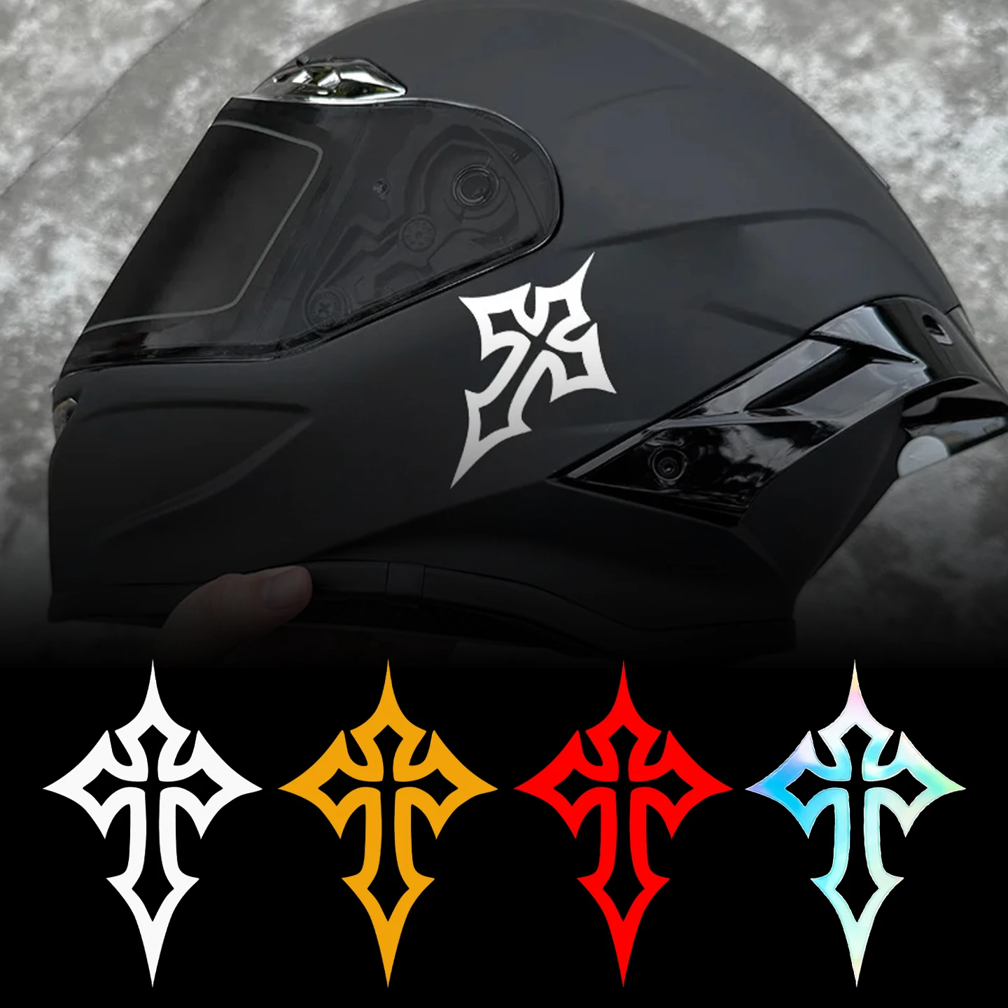 2PCS Creative Cross Pattern Reflective Motorcycle Stickers Moto Scooter Body Racing Helmet Waterproof Vinyl Decals Accessories
2PCS Creative Cross Pattern Reflective Motorcycle Stickers Moto Scooter Body Racing Helmet Waterproof Vinyl Decals Accessories