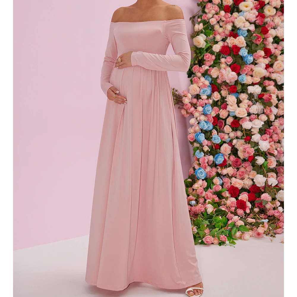 Silk Like Maternity Dress For Photoshoot Maternity Fashion Ladies Elegant Party Dresses Off Shoulder Casual Pregnant Women Dress
Silk Like Maternity Dress For Photoshoot Maternity Fashion Ladies Elegant Party Dresses Off Shoulder Casual Pregnant Women Dress