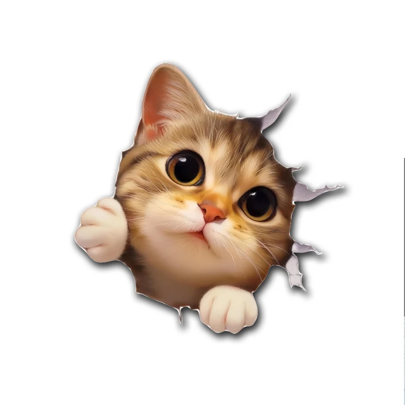 Cute 2D Peeking Cat Waterproof Vinyl Sticker, Large Scratch Cover Decal for Car Door & Front Bumper
Cute 2D Peeking Cat Waterproof Vinyl Sticker, Large Scratch Cover Decal for Car Door & Front Bumper