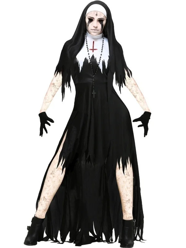 Halloween Nun Cosplay Costume Demon Style Women's Traditional Ethnic Stage Performance Clothing Chinese Manufacturer
Halloween Nun Cosplay Costume Demon Style Women's Traditional Ethnic Stage Performance Clothing Chinese Manufacturer