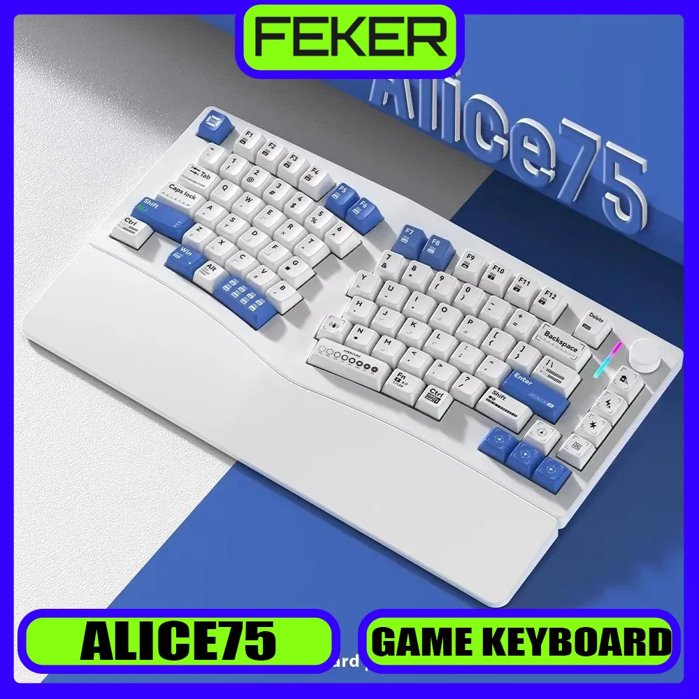 Механическая клавиатура FEKER Alice75, многофункциональная ручка из алюминиевого сплава, Bluetooth, игровая клавиатура для киберспорта, RGB, аксессуары для ПК
Механическая клавиатура FEKER Alice75, многофункциональная ручка из алюминиевого сплава, Bluetooth, игровая клавиатура для киберспорта, RGB, аксессуары для ПК