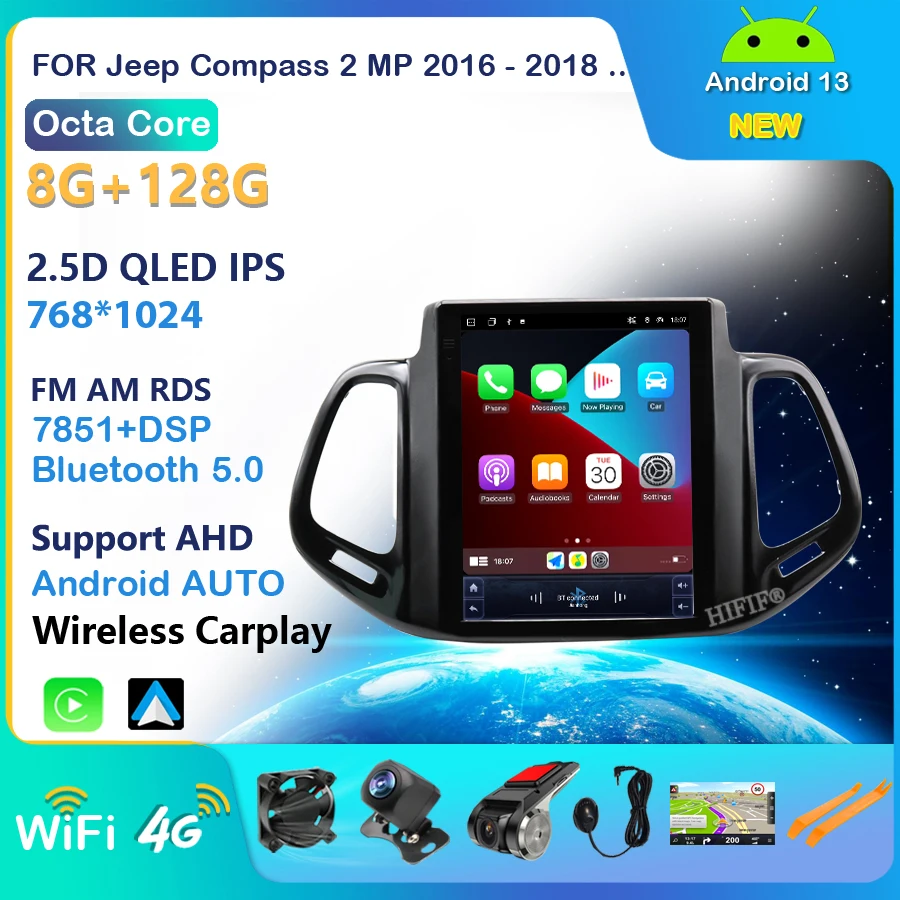Android 13 For Jeep Compass 2 MP 2016 2017 2018 2019 Car Radio Multimedia Navigation Cooling fan QLED IPS Screen Android auto
Android 13 For Jeep Compass 2 MP 2016 2017 2018 2019 Car Radio Multimedia Navigation Cooling fan QLED IPS Screen Android auto