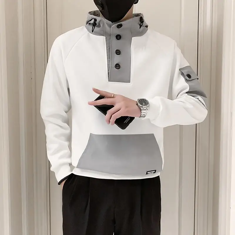 Цвет сращивания в корейском стиле, мужские толстовки для молодых студентов, уличная одежда, простые эстетические дизайнерские роскошные хлопковые толстовки для мужчин
Цвет сращивания в корейском стиле, мужские толстовки для молодых студентов, уличная одежда, простые эстетические дизайнерские роскошные хлопковые толстовки для мужчин