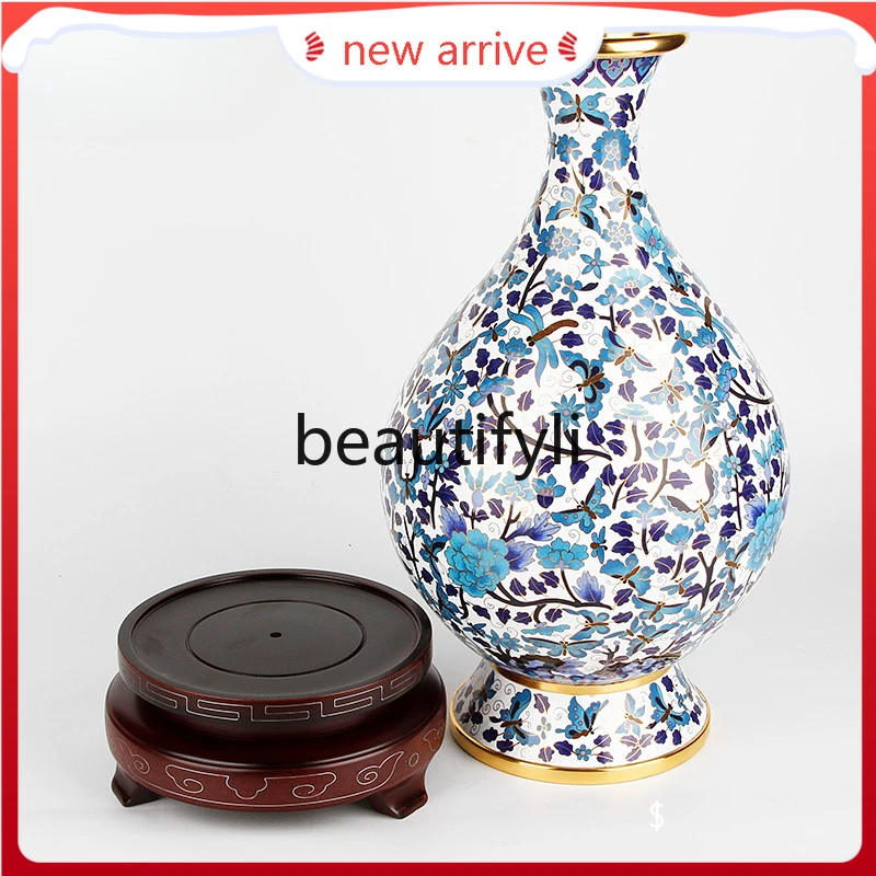 F132 Cloisonne Vase Ornament Jade Pot Spring Vase Chinese Study Living Room Company Decoration Crafts Gifts
F132 Cloisonne Vase Ornament Jade Pot Spring Vase Chinese Study Living Room Company Decoration Crafts Gifts