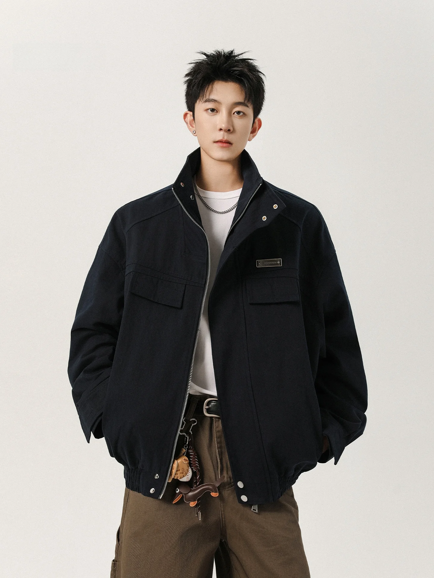 Retro American Flight Work Jaet Men's Autumn Winter Trendy Loose Casual Stand Collar Outerwear Windproof Cotton Long Sve
Retro American Flight Work Jaet Men's Autumn Winter Trendy Loose Casual Stand Collar Outerwear Windproof Cotton Long Sve