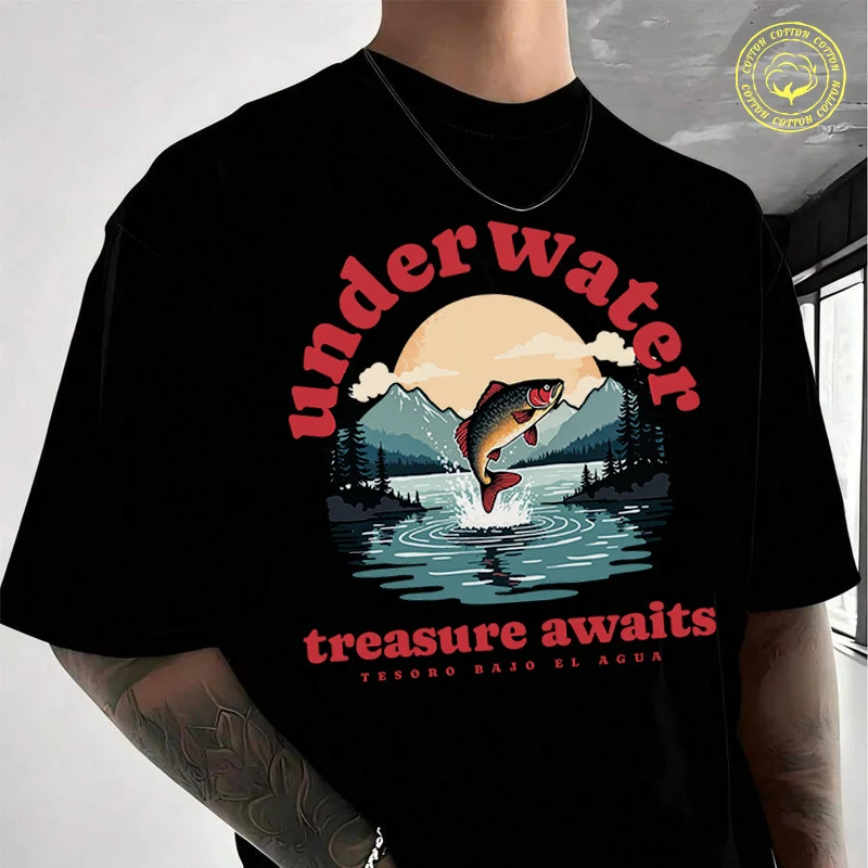 A Fish Jumping Out Of A Lake Moto Cotton Casual T-shirts Summer Cotton Short Sleeved O-Neck Breathable Unisex Tops
A Fish Jumping Out Of A Lake Moto Cotton Casual T-shirts Summer Cotton Short Sleeved O-Neck Breathable Unisex Tops