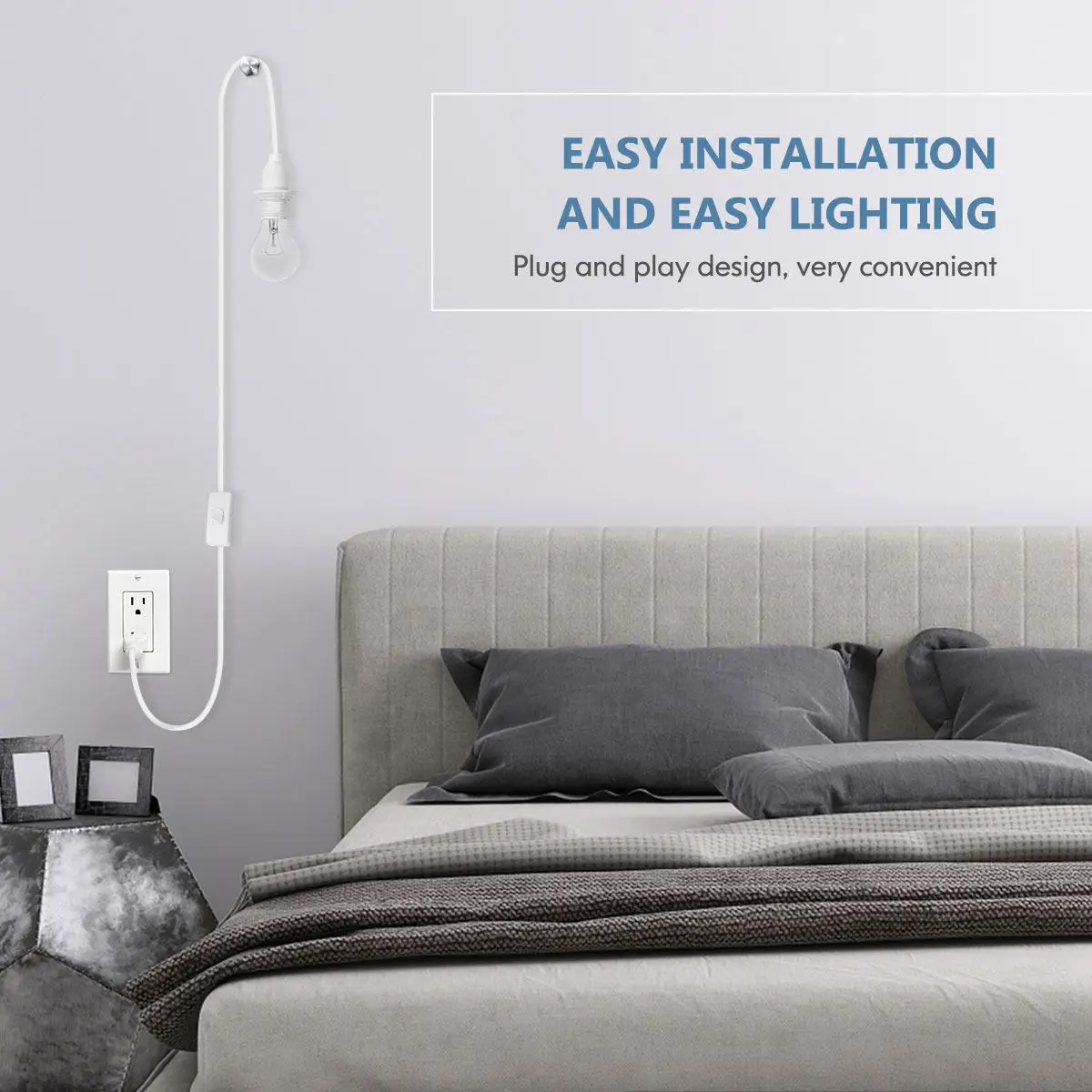 Удлинитель с двойным круглым вилочным выключателем и патроном E14, 1.8м, с кнопкой включения/выключения, простая установка для спальни, кухни, улицы
Удлинитель с двойным круглым вилочным выключателем и патроном E14, 1.8м, с кнопкой включения/выключения, простая установка для спальни, кухни, улицы