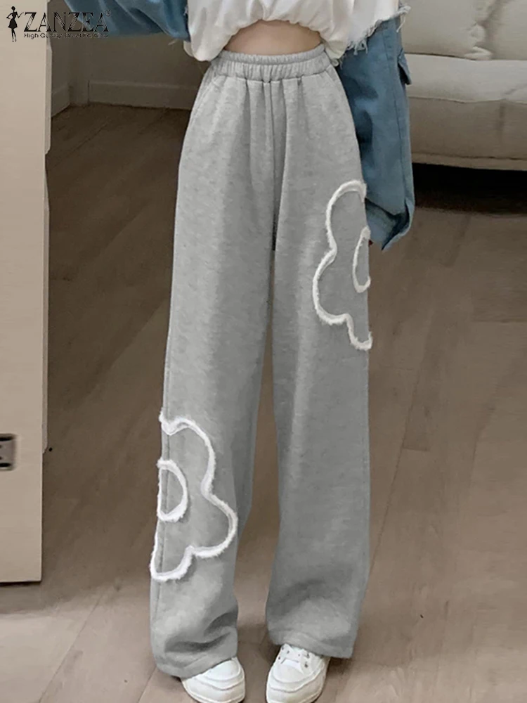 ZANZEA Korean Pockets Straigt Pant Women Sports Pants Holiday Floral Splice Knitted Trouser Casual Elastic Waisted Long Pantalon
ZANZEA Korean Pockets Straigt Pant Women Sports Pants Holiday Floral Splice Knitted Trouser Casual Elastic Waisted Long Pantalon